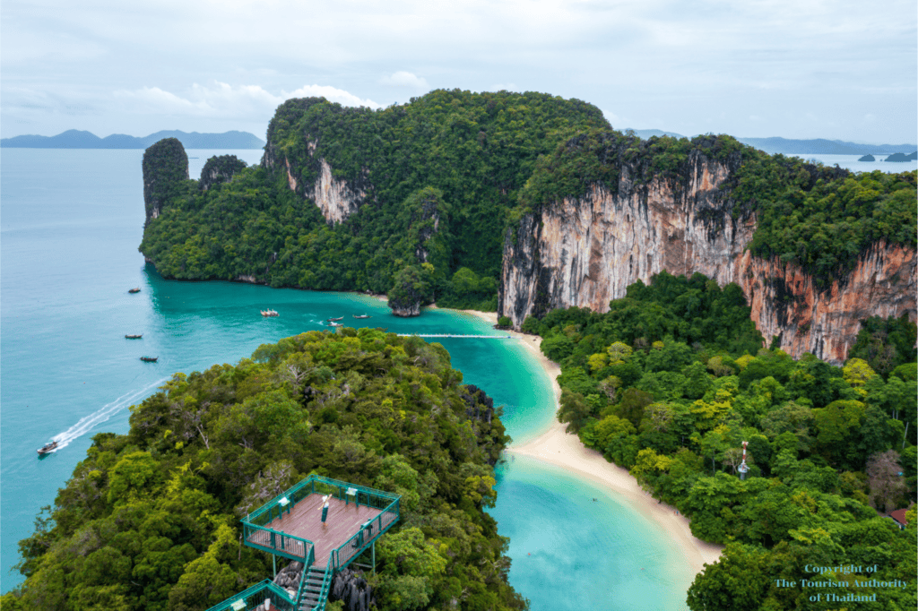 360° viewpoint at Hong island, Krabi, Thailand.