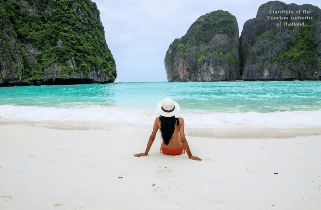 Maya Bay, Phi Phi Leh Island, on rainy season.